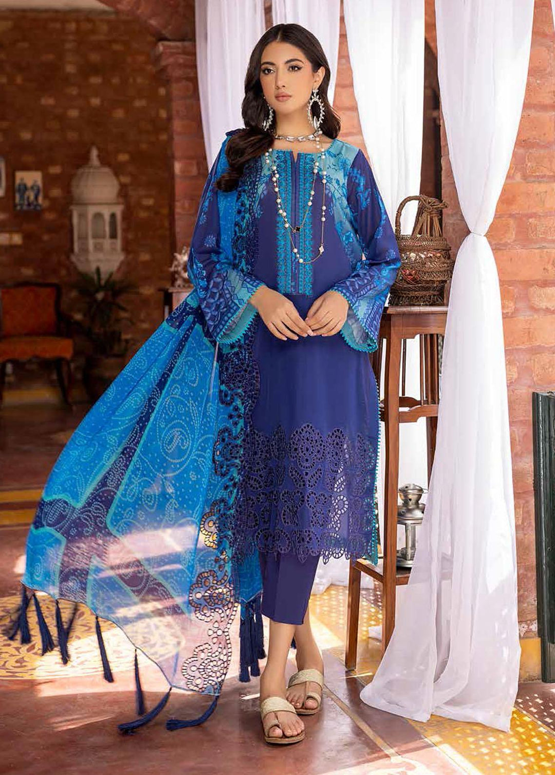 Swiss Miss By Charizma Embroidered Swiss Voile Suits Unstitched 3 Piece CRZ23SM CSM-05 - Summer Collection