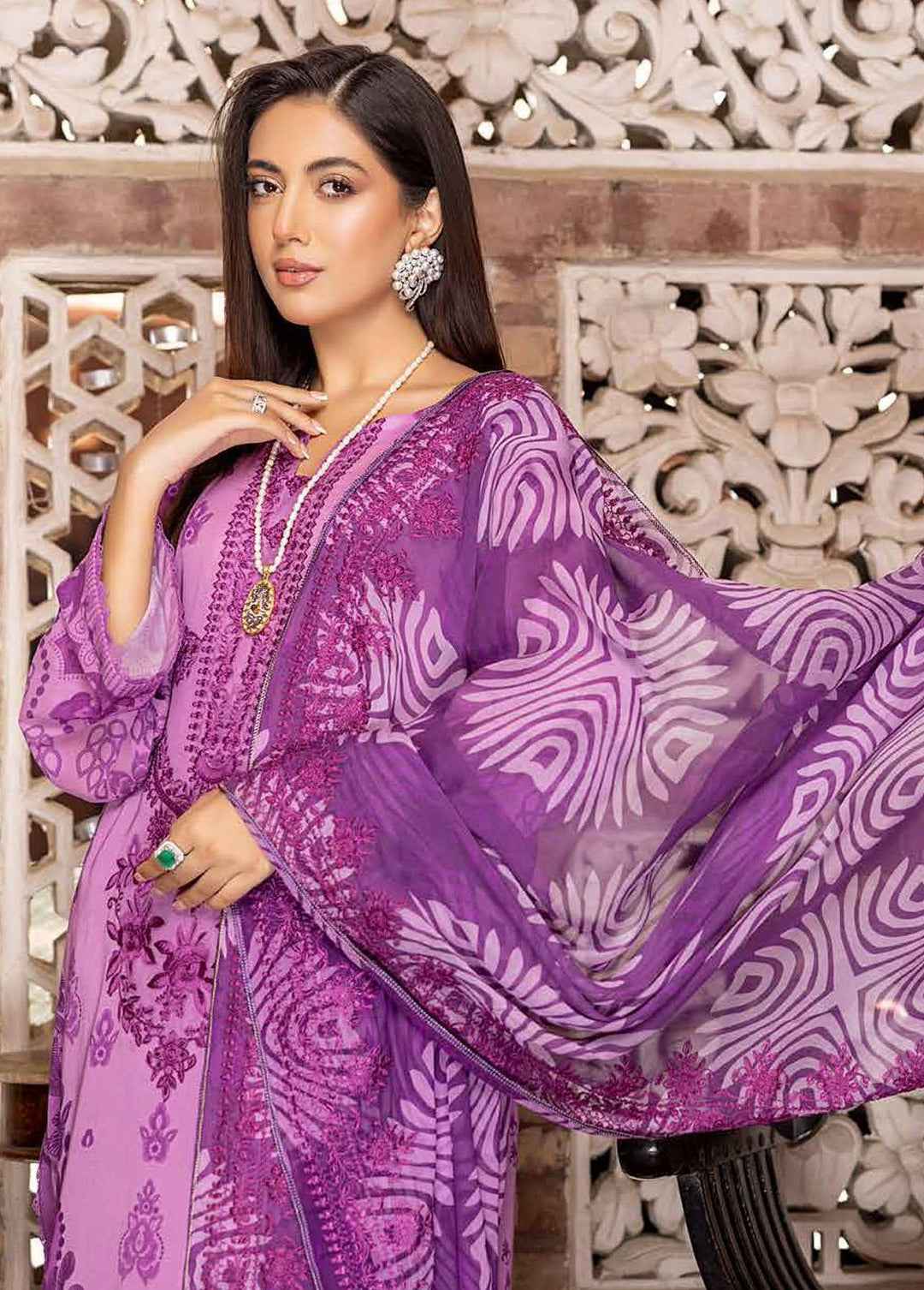 Swiss Miss By Charizma Embroidered Swiss Voile Suits Unstitched 3 Piece CRZ23SM CSM-08 - Summer Collection