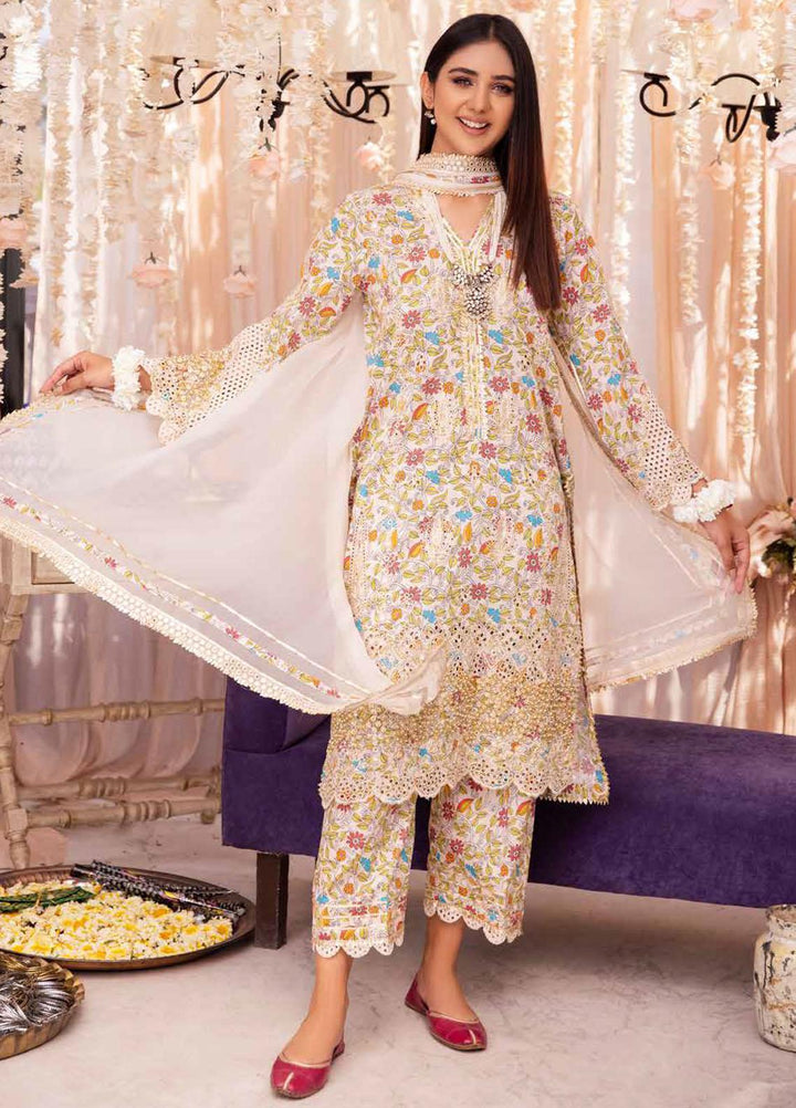 Charizma Embroidered Lawn Suits Unstitched 3 Piece CRZ23FE ED-02 - Festive Eid Collection