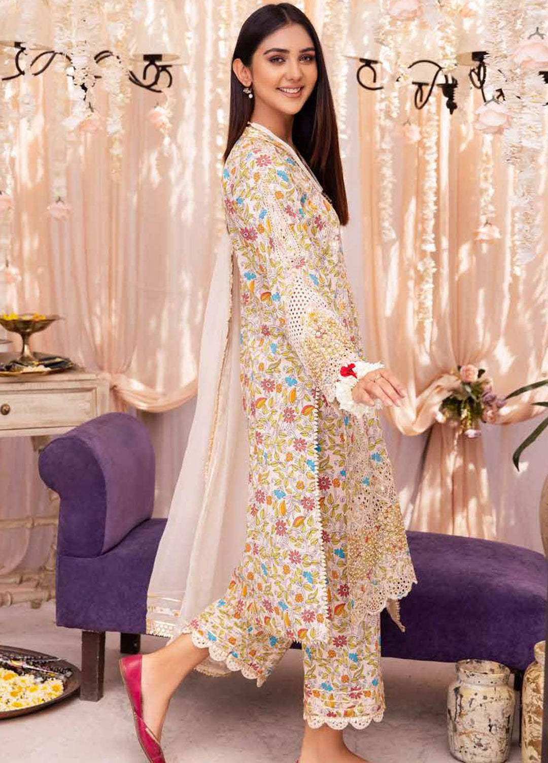 Charizma Embroidered Lawn Suits Unstitched 3 Piece CRZ23FE ED-02 - Festive Eid Collection