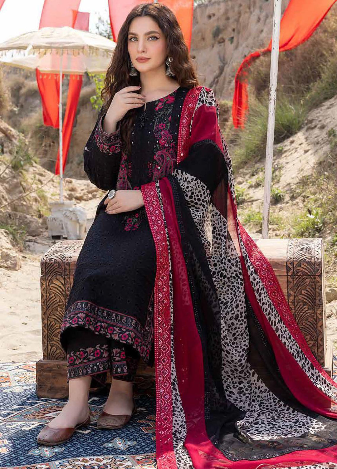Charizma Embroidered Lawn Suits Unstitched 3 Piece CRZ23FE ED-03 - Festive Eid Collection