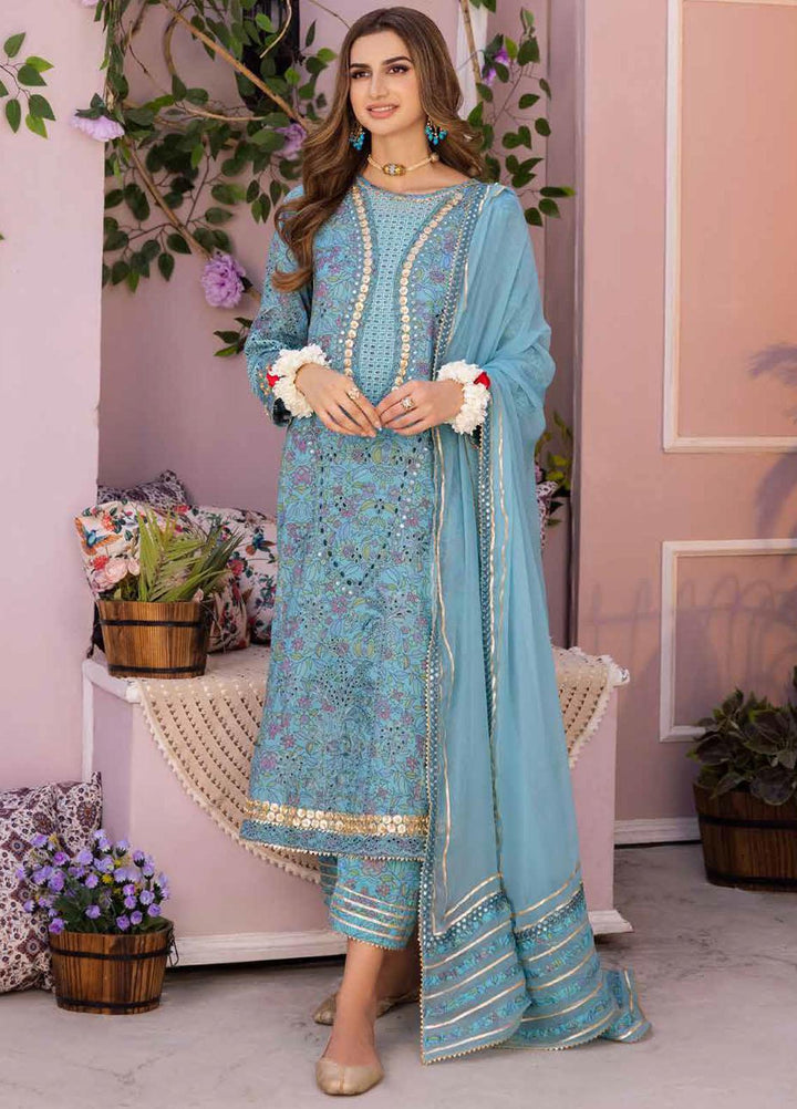 Charizma Embroidered Lawn Suits Unstitched 3 Piece CRZ23FE ED-04 - Festive Eid Collection