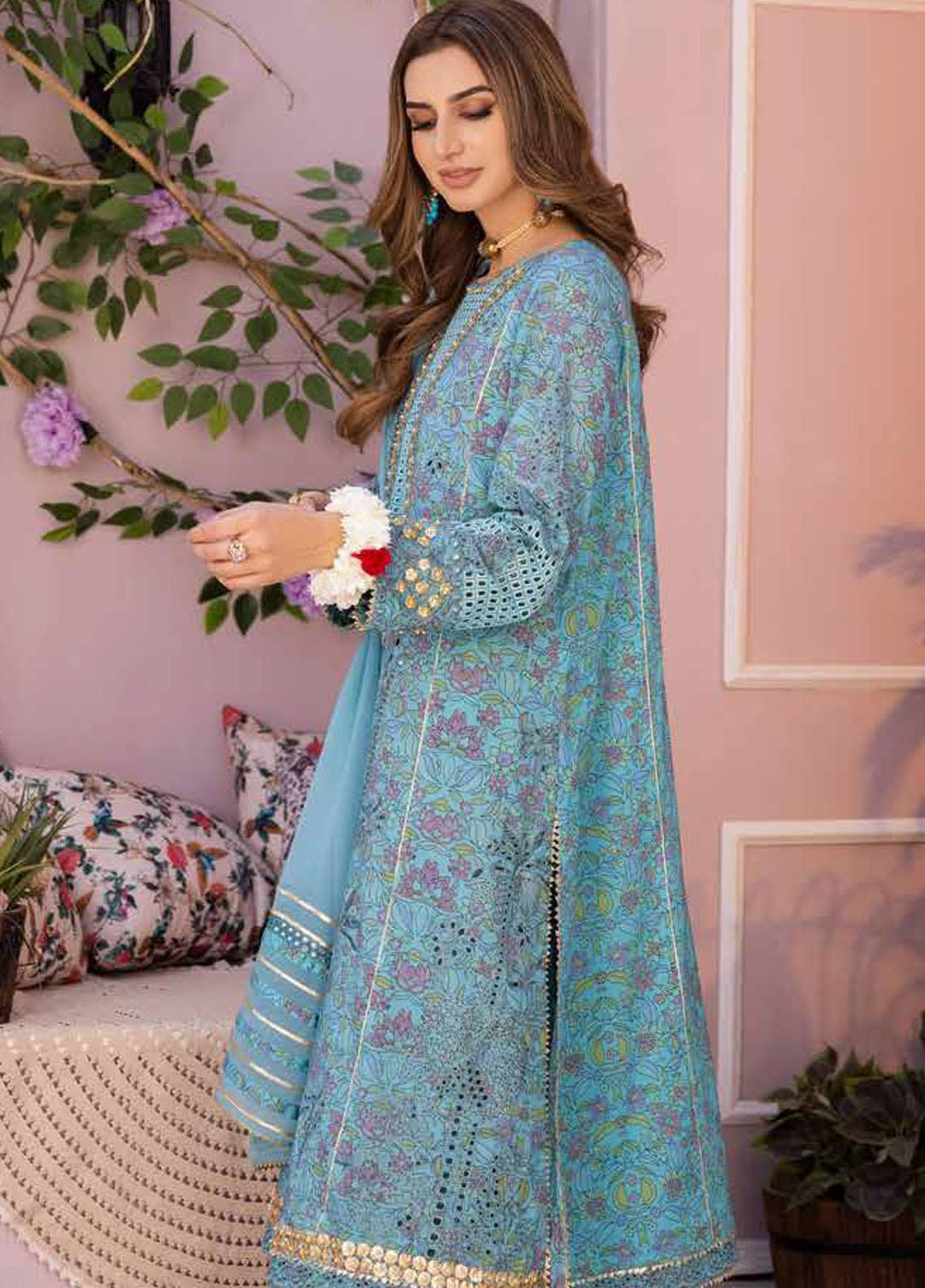 Charizma Embroidered Lawn Suits Unstitched 3 Piece CRZ23FE ED-04 - Festive Eid Collection