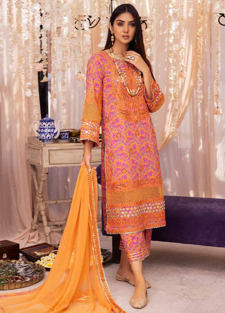 Charizma Embroidered Lawn Suits Unstitched 3 Piece CRZ23FE ED-05 - Festive Eid Collection