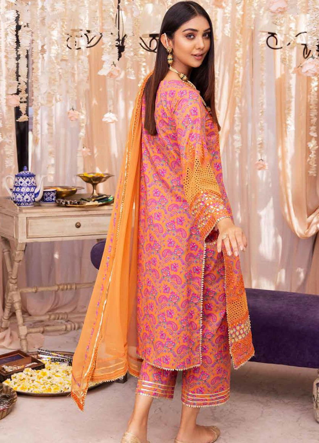 Charizma Embroidered Lawn Suits Unstitched 3 Piece CRZ23FE ED-05 - Festive Eid Collection