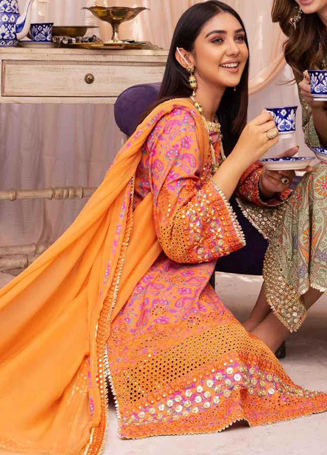 Charizma Embroidered Lawn Suits Unstitched 3 Piece CRZ23FE ED-05 - Festive Eid Collection