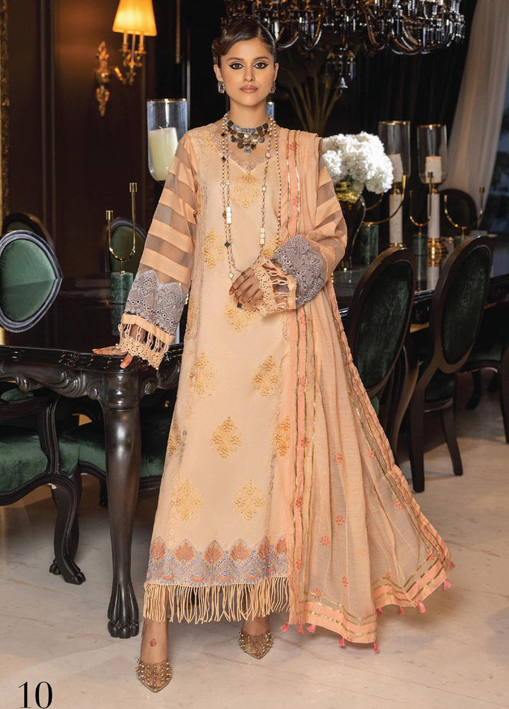 Charlotte By Humdum Embroidered Lawn Suits Unstitched 3 Piece HD23C 10 - Summer Collection