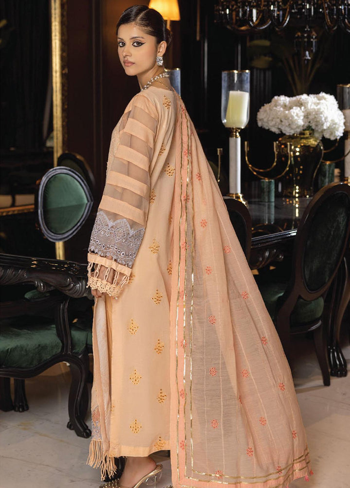 Charlotte By Humdum Embroidered Lawn Suits Unstitched 3 Piece HD23C 10 - Summer Collection