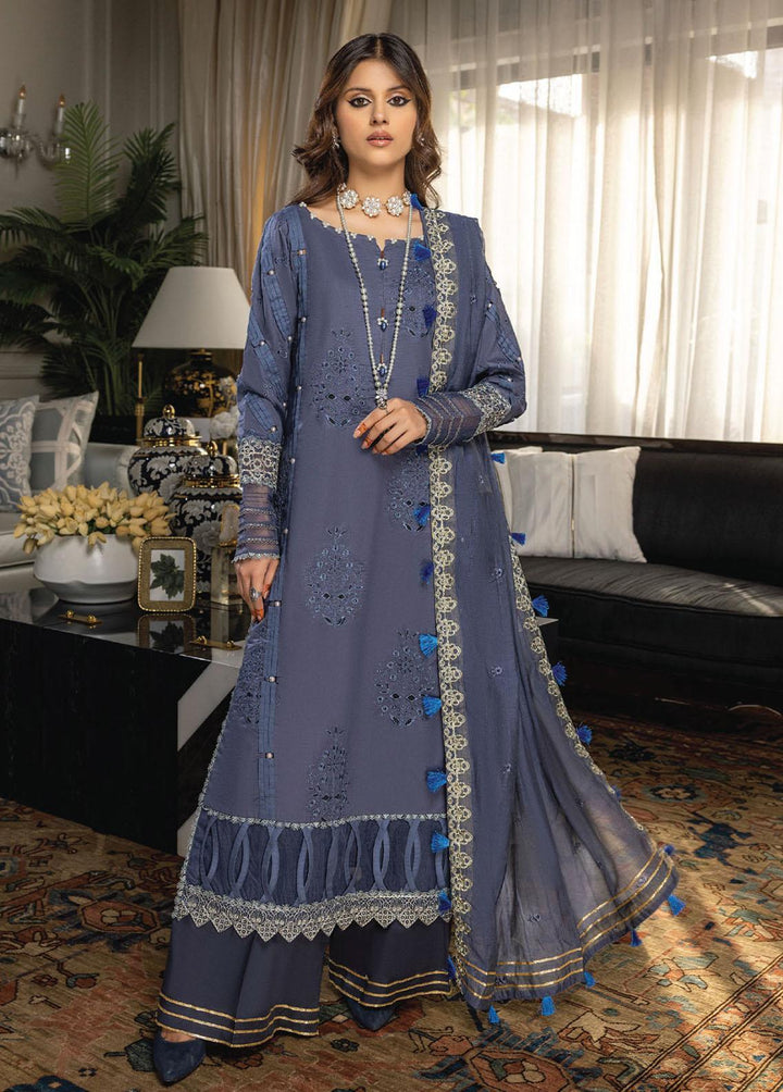 Charlotte By Humdum Embroidered Lawn Suits Unstitched 3 Piece HD23C 02 - Summer Collection