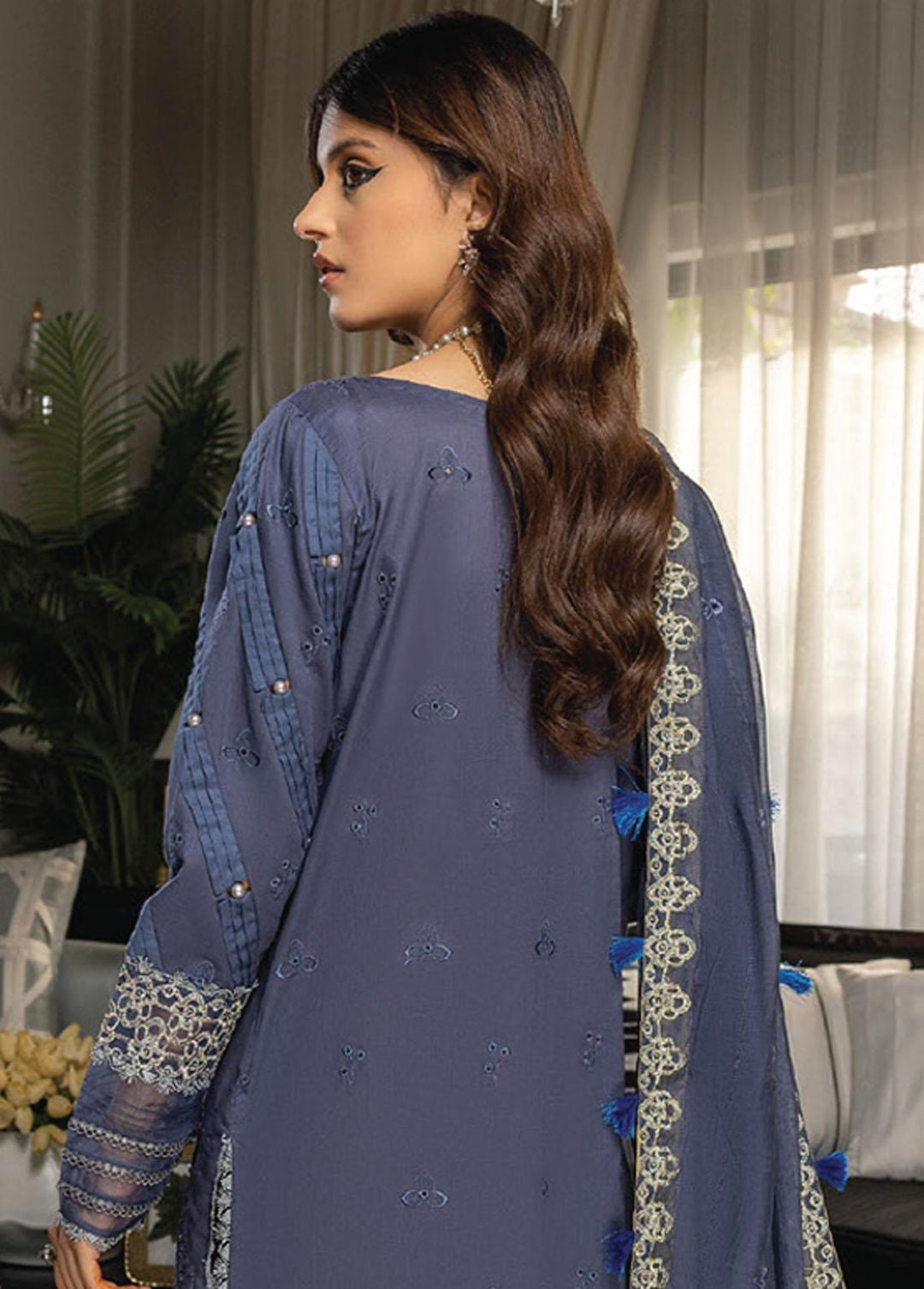 Charlotte By Humdum Embroidered Lawn Suits Unstitched 3 Piece HD23C 02 - Summer Collection