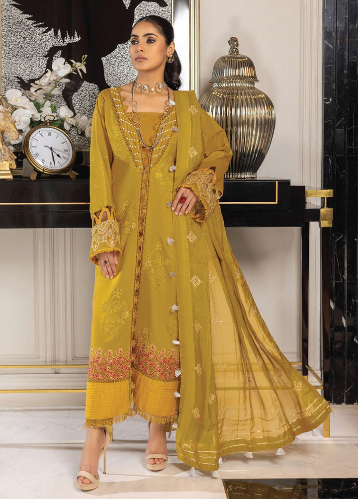 Charlotte By Humdum Embroidered Lawn Suits Unstitched 3 Piece HD23C 03 - Summer Collection