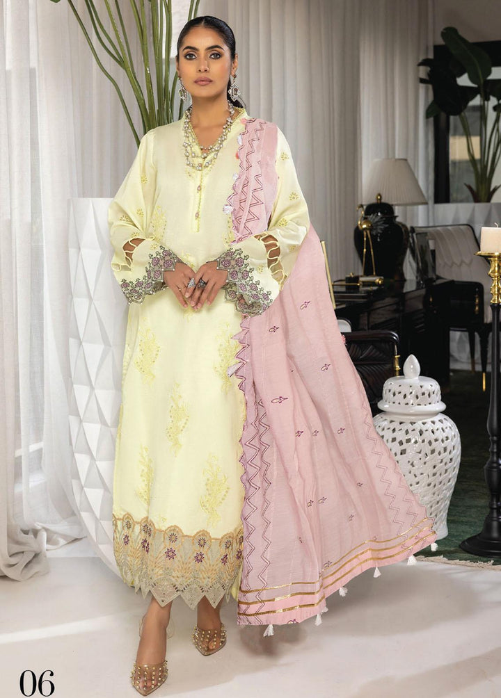 Charlotte By Humdum Embroidered Lawn Suits Unstitched 3 Piece HD23C 06 - Summer Collection