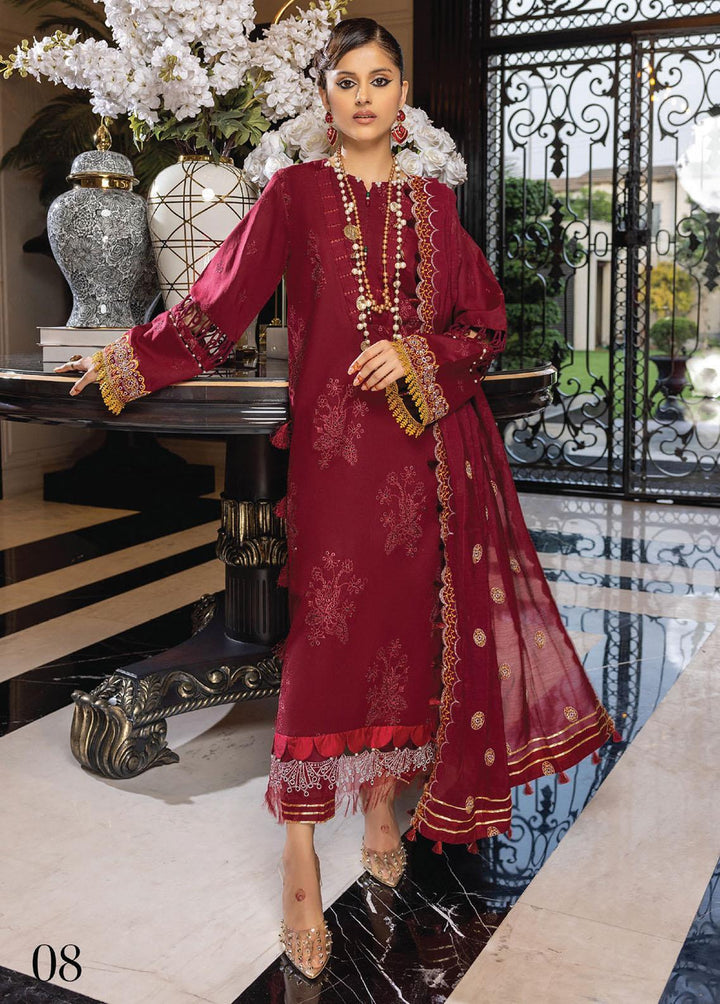 Charlotte By Humdum Embroidered Lawn Suits Unstitched 3 Piece HD23C 08 - Summer Collection