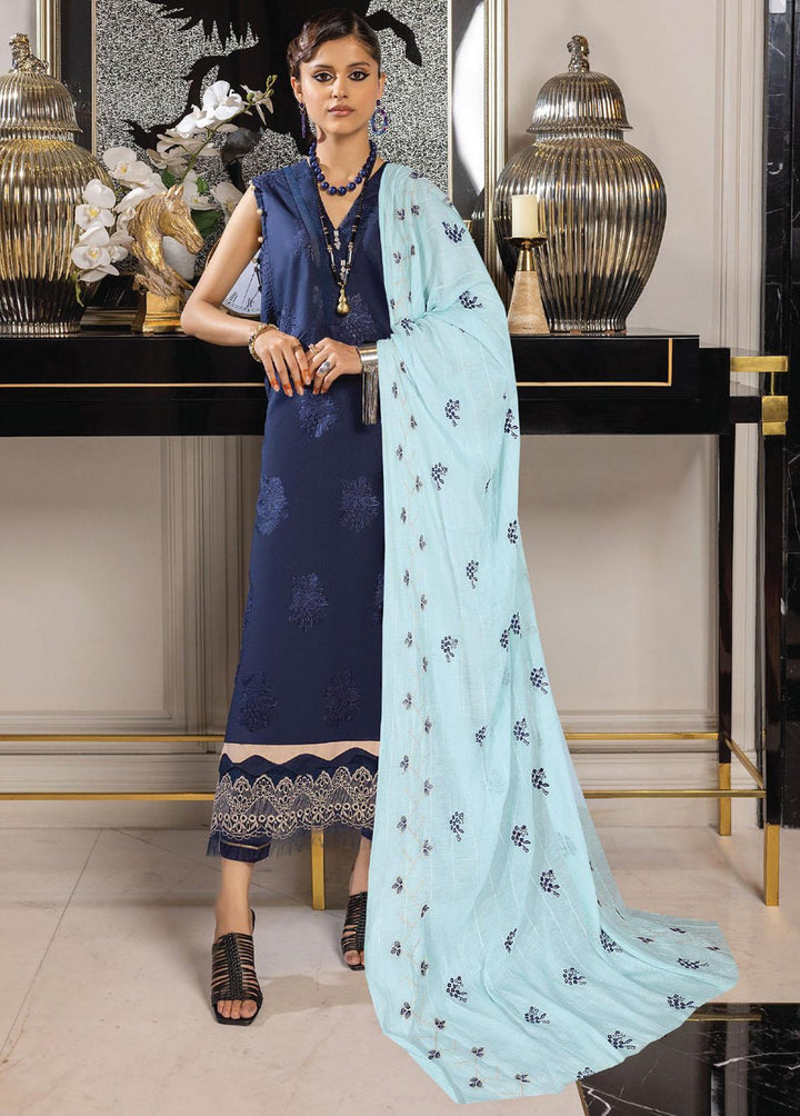 Charlotte By Humdum Embroidered Lawn Suits Unstitched 3 Piece HD23C 09 - Summer Collection