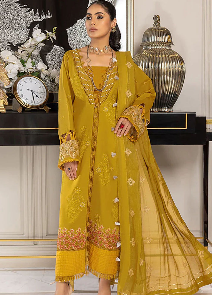 Charlotte by Humdum Chikankari Lawn Suits Unstitched 3 Piece HD24CH D-03 - Summer Collection