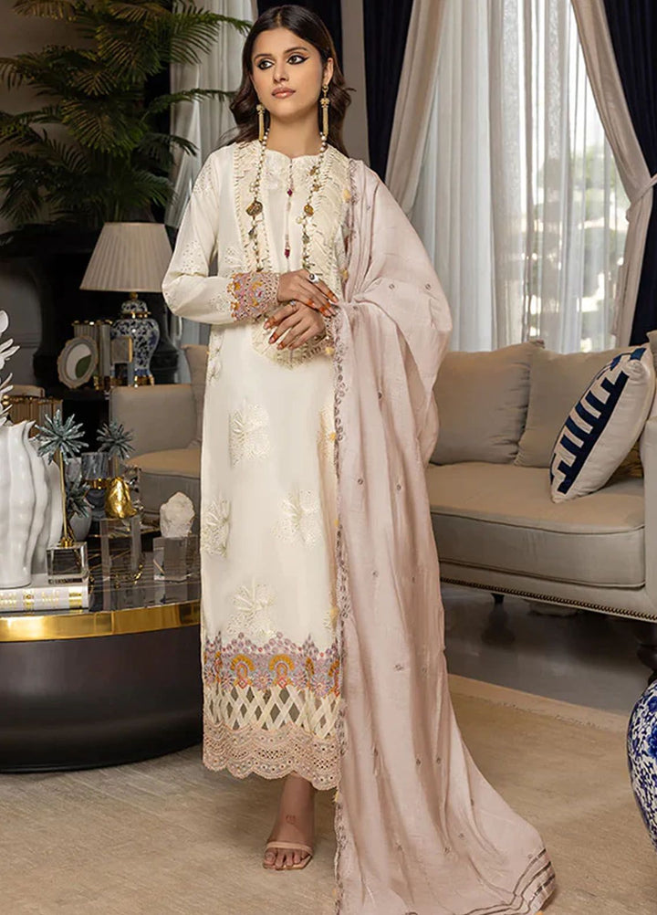 Charlotte by Humdum Chikankari Lawn Suits Unstitched 3 Piece HD24CH D-04 - Summer Collection