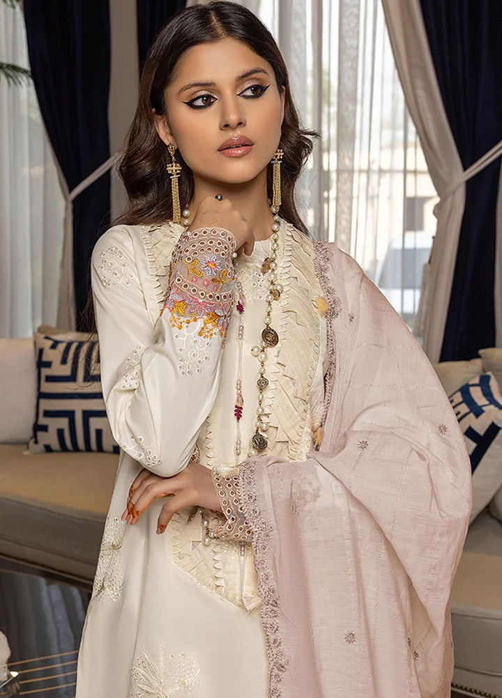 Charlotte by Humdum Chikankari Lawn Suits Unstitched 3 Piece HD24CH D-04 - Summer Collection