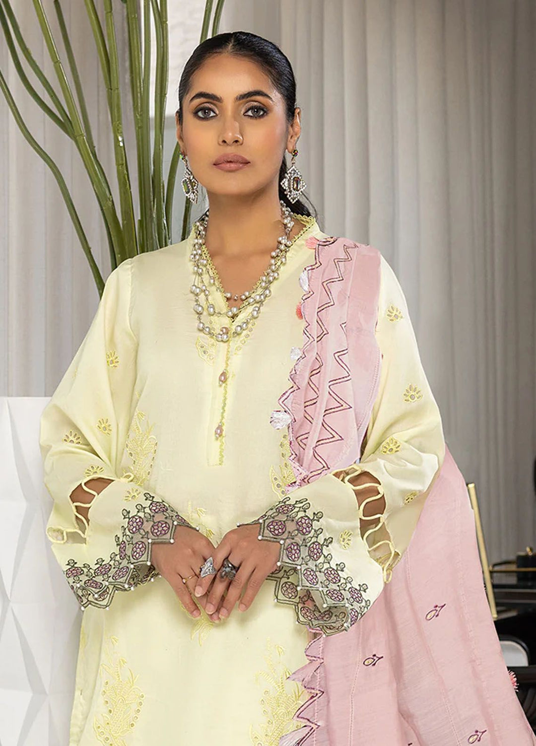 Charlotte by Humdum Chikankari Lawn Suits Unstitched 3 Piece HD24CH D-06 - Summer Collection