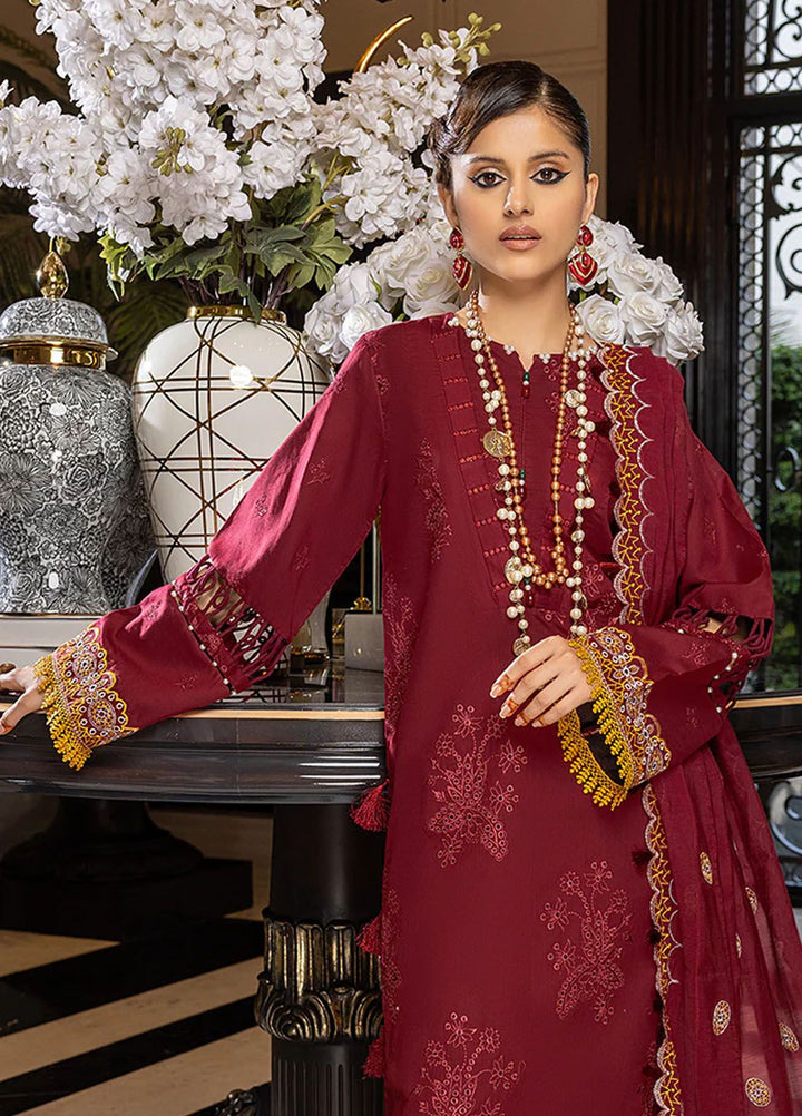 Charlotte by Humdum Chikankari Lawn Suits Unstitched 3 Piece HD24CH D-08 - Summer Collection