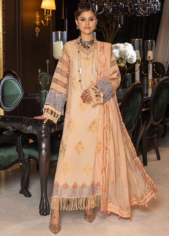 Charlotte by Humdum Chikankari Lawn Suits Unstitched 3 Piece HD24CH D-10 - Summer Collection