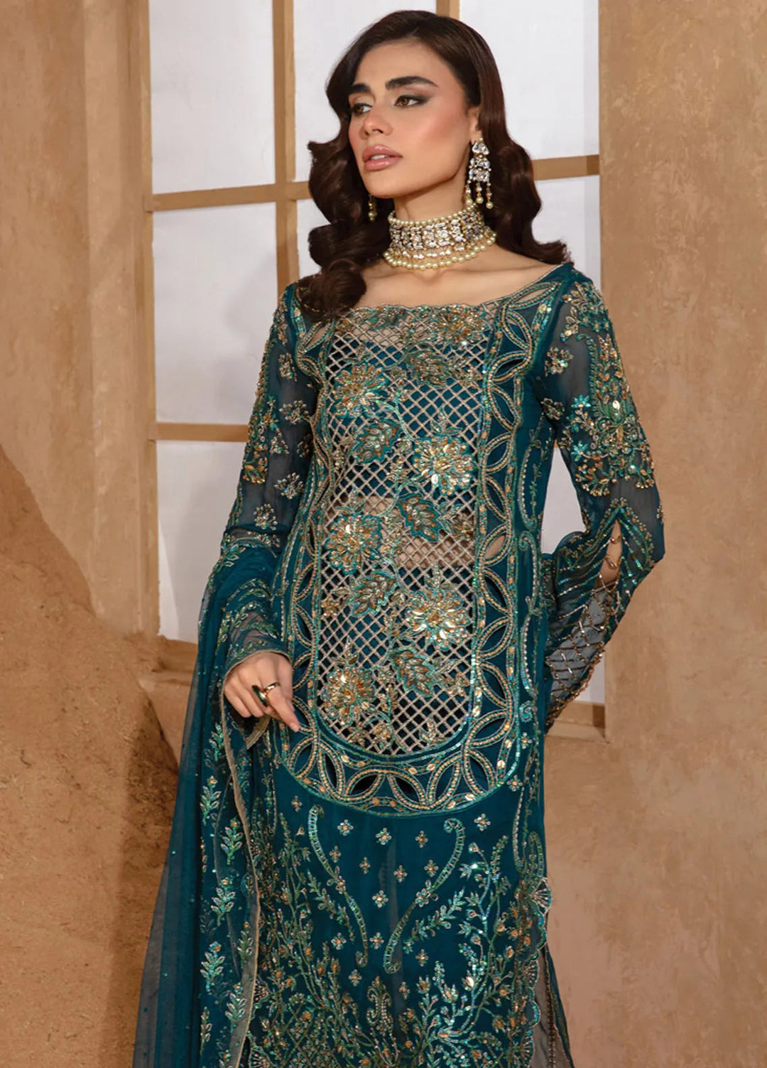 Chatoyer By Rang Rasiya Embroidered Suit Unstitched 4 Piece RR24CW D-01 Zimil - Formal Collection