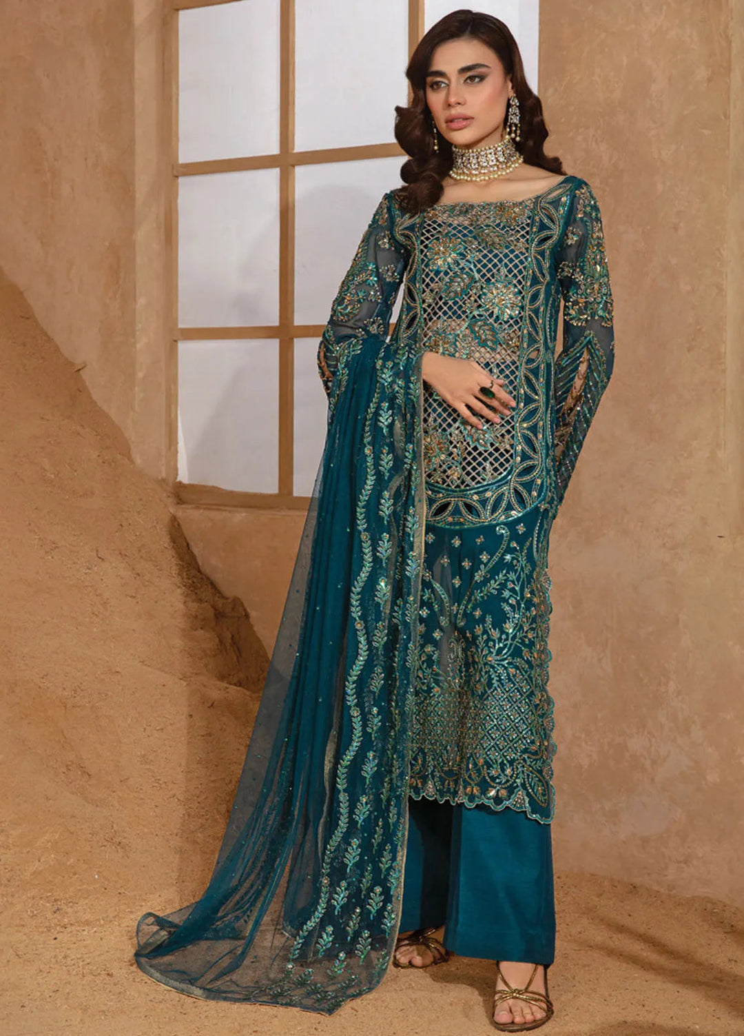 Chatoyer By Rang Rasiya Embroidered Suit Unstitched 4 Piece RR24CW D-01 Zimil - Formal Collection