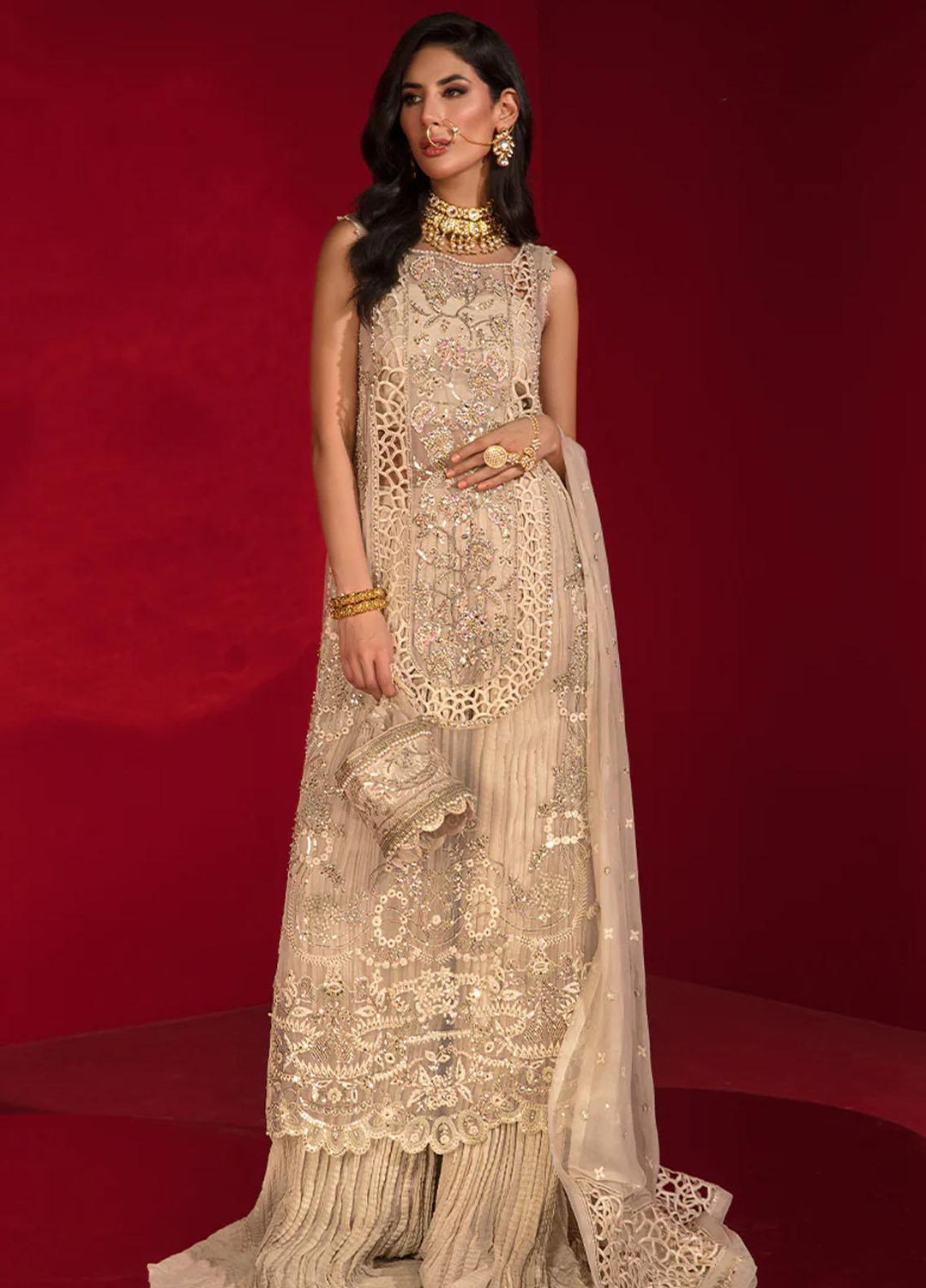 Chatoyer By Rang Rasiya Embroidered Chiffon Suits Unstitched 4 Piece RR23CH D-01 Sofia - Wedding Collection