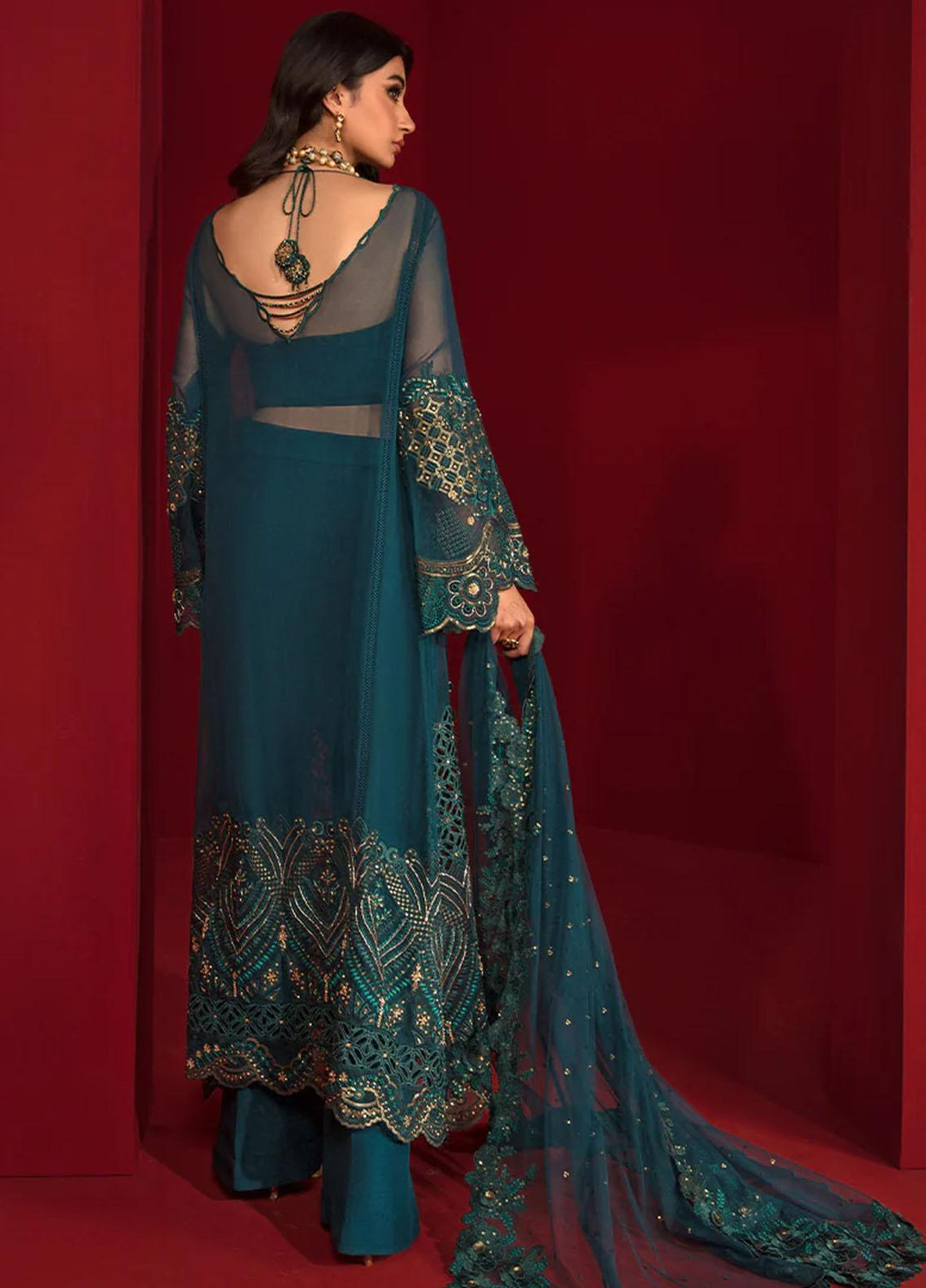 Chatoyer By Rang Rasiya Embroidered Chiffon Suits Unstitched 4 Piece RR23CH D-02 Juana - Wedding Collection