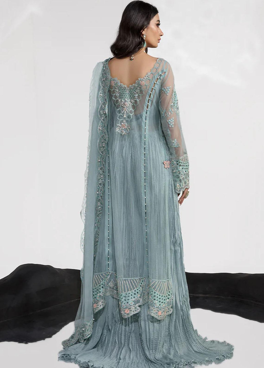 Chatoyer By Rang Rasiya Embroidered Net Suits Unstitched 4 Piece RR23CH D-03 Isabel - Wedding Collection