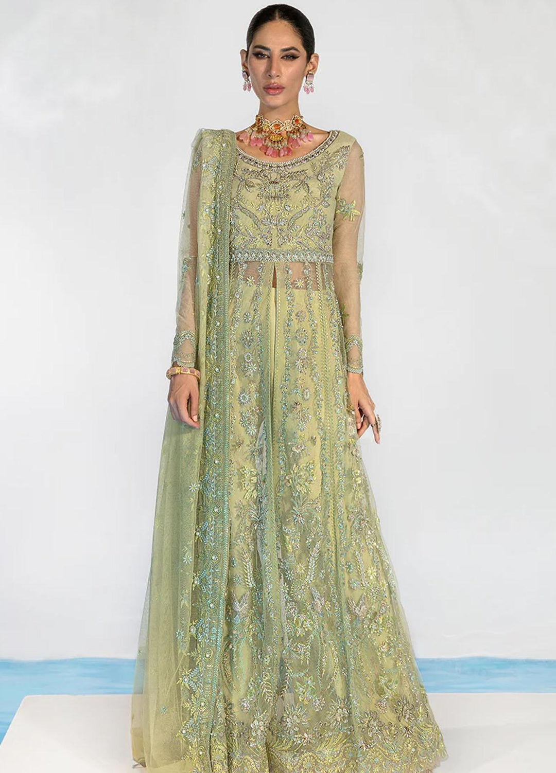 Chatoyer By Rang Rasiya Embroidered Net Suits Unstitched 4 Piece RR23CH D-08 Catalina - Wedding Collection