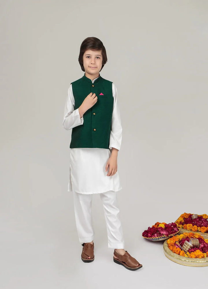 Cheeco Chic Cotton Silk Plain Boys Waistcoat - GWCEID24