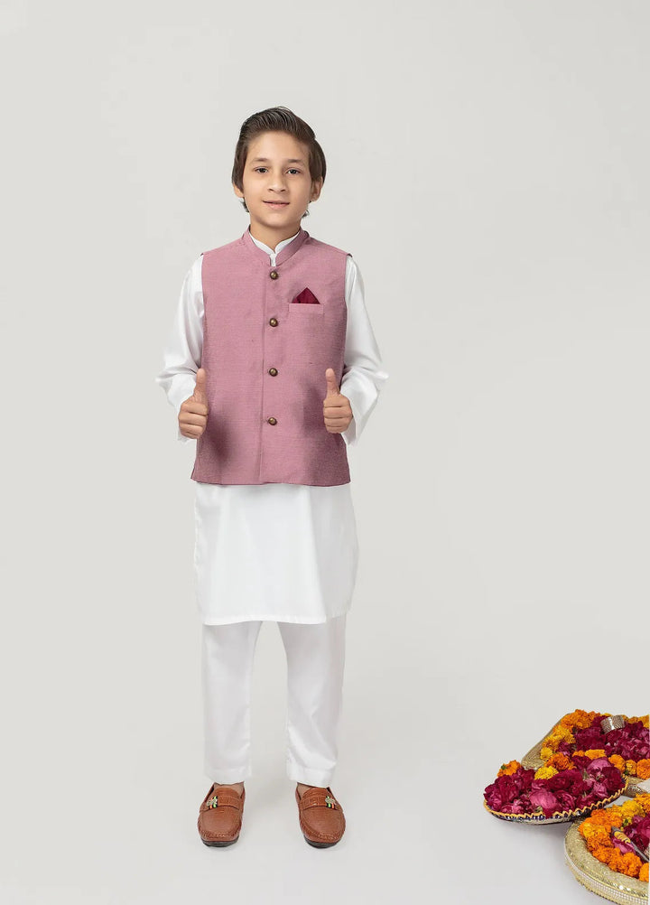 Cheeco Chic Cotton Silk Plain Boys Waistcoat - MWCEID24