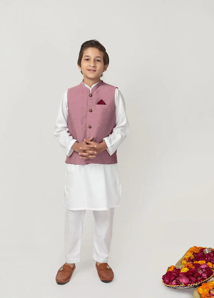 Cheeco Chic Cotton Silk Plain Boys Waistcoat - MWCEID24