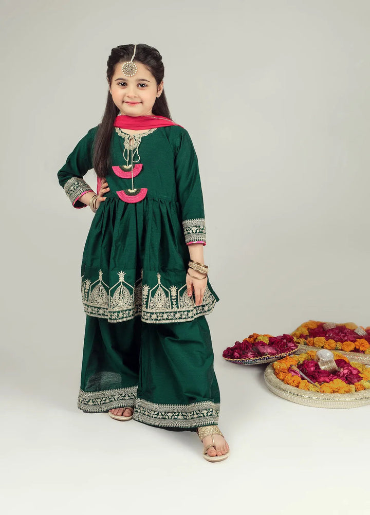 Cheeco Chic Pret Embroidered Cotton silk 3 Piece Suit GPPEID24