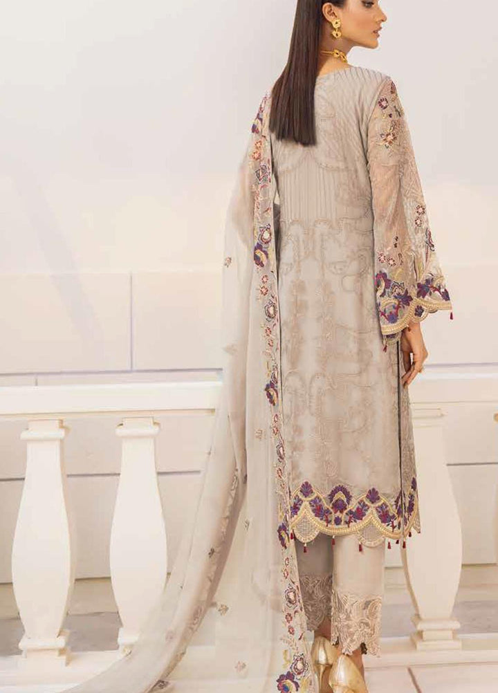Chevron by Ramsha Embroidered Chiffon Suits Unstitched 3 Piece RSH21CH-4 A-404 - Formals Collection