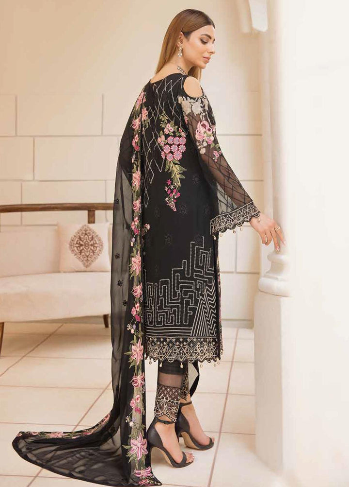 Chevron by Ramsha Embroidered Chiffon Suits Unstitched 3 Piece RSH21CH-4 A-405 - Formals Collection