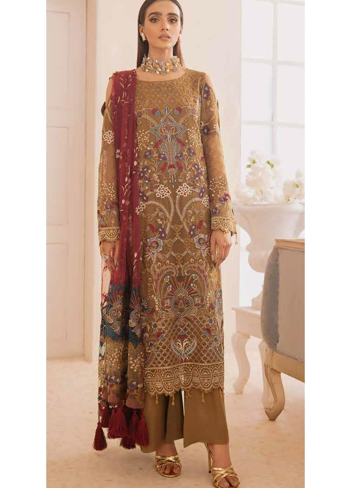 Chevron by Ramsha Embroidered Chiffon Suits Unstitched 3 Piece RSH21CH-4 A-406 - Formals Collection