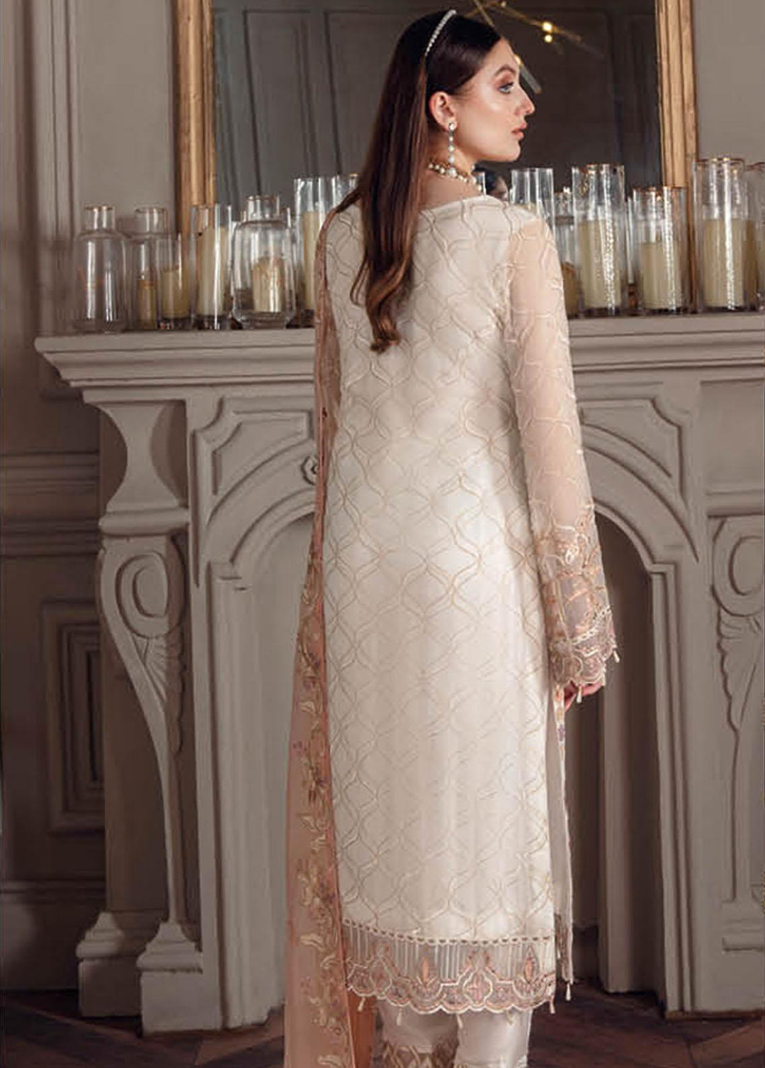Chevron by Ramsha Embroidered Chiffon Suits Unstitched 3 Piece RSH22-CH5 A-505 - Luxury Collection