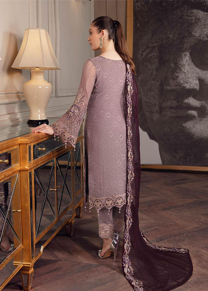 Chevron by Ramsha Embroidered Chiffon Suits Unstitched 3 Piece RSH22-CH5 A-510 - Luxury Collection