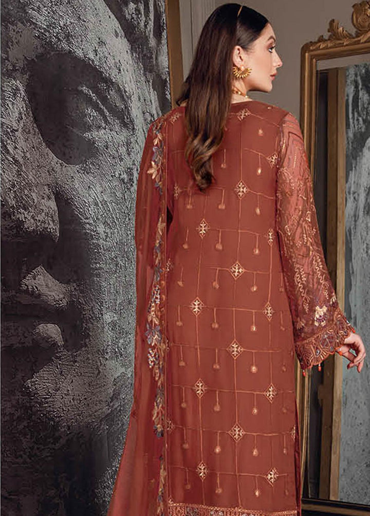 Chevron by Ramsha Embroidered Chiffon Suits Unstitched 3 Piece RSH22-CH5 A-512 - Luxury Collection