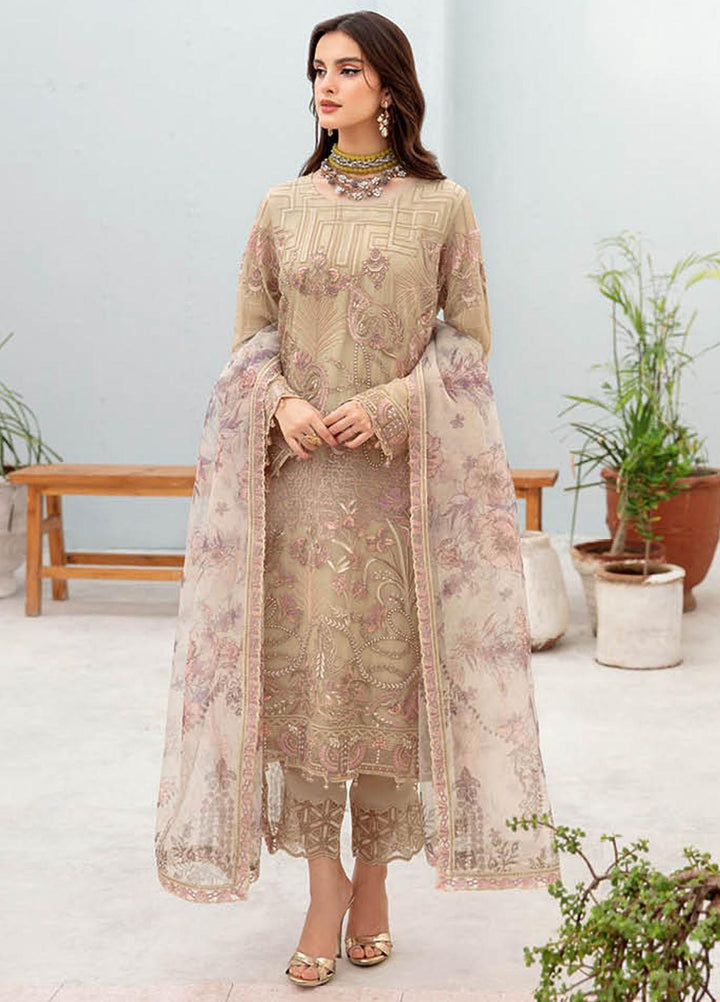 Chevron by Ramsha Embroidered Chiffon Suits Unstitched 3 Piece RSH23-CH7 A-701 - Festive Collection