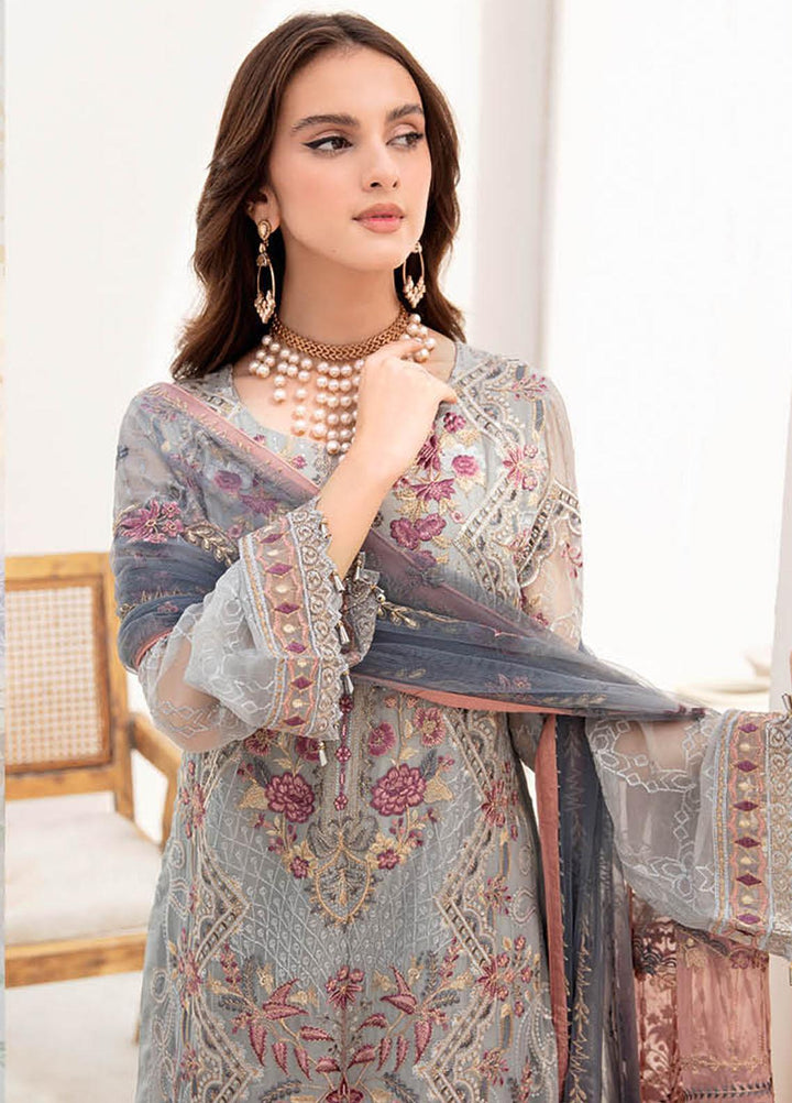 Chevron by Ramsha Embroidered Chiffon Suits Unstitched 3 Piece RSH23-CH7 A-703 - Festive Collection