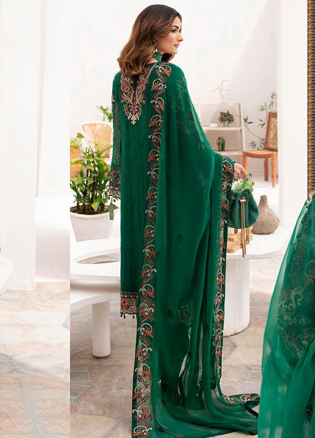 Chevron by Ramsha Embroidered Chiffon Suits Unstitched 3 Piece RSH23-CH7 A-704 - Festive Collection