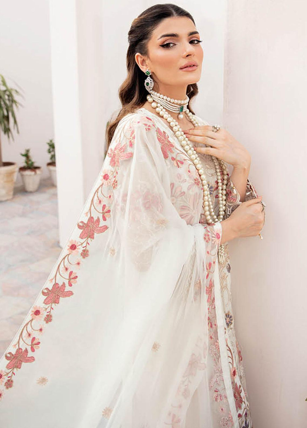 Chevron by Ramsha Embroidered Chiffon Suits Unstitched 3 Piece RSH23-CH7 A-705 - Festive Collection