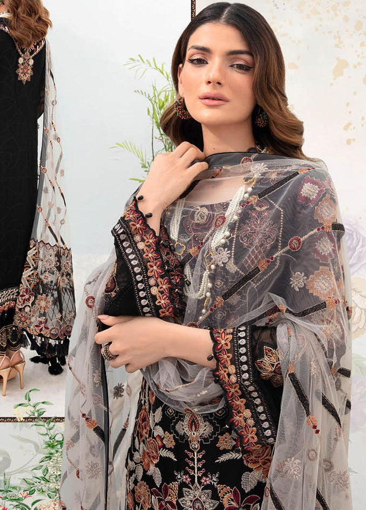 Chevron by Ramsha Embroidered Chiffon Suits Unstitched 3 Piece RSH23-CH7 A-707 - Festive Collection