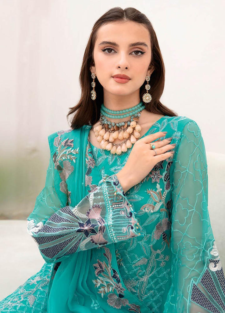 Chevron by Ramsha Embroidered Chiffon Suits Unstitched 3 Piece RSH23-CH7 A-708 - Festive Collection