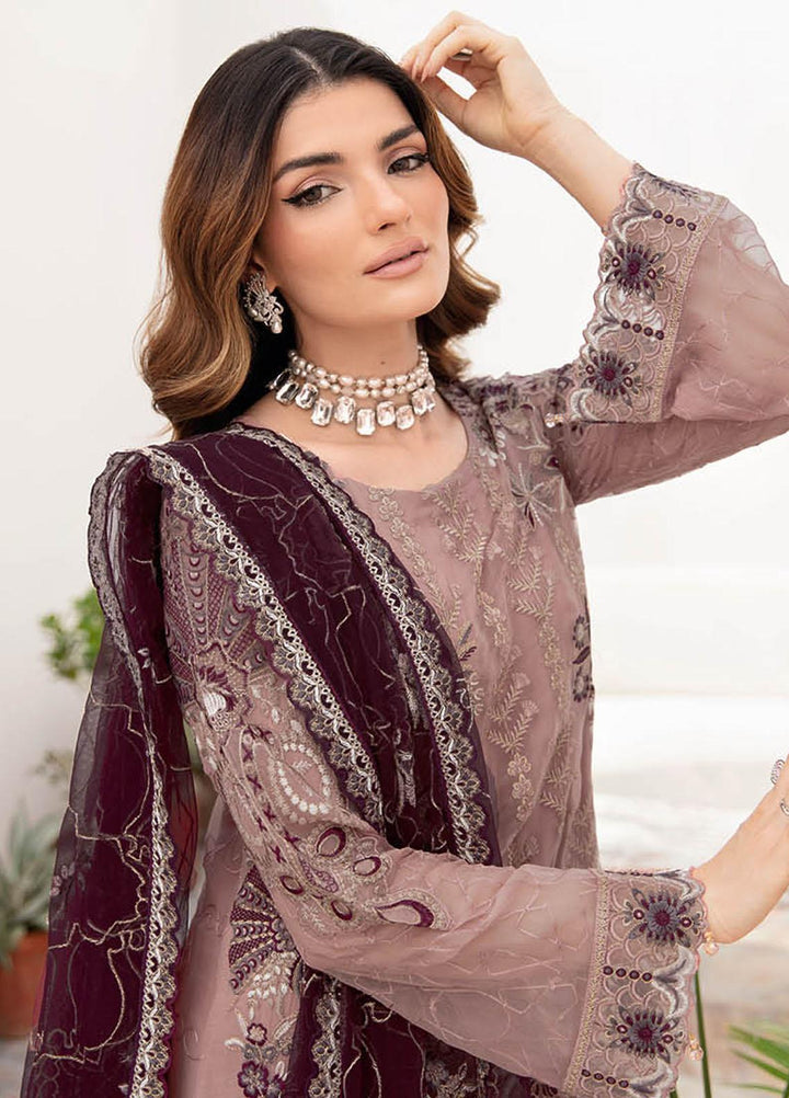 Chevron by Ramsha Embroidered Chiffon Suits Unstitched 3 Piece RSH23-CH7 A-709 - Festive Collection