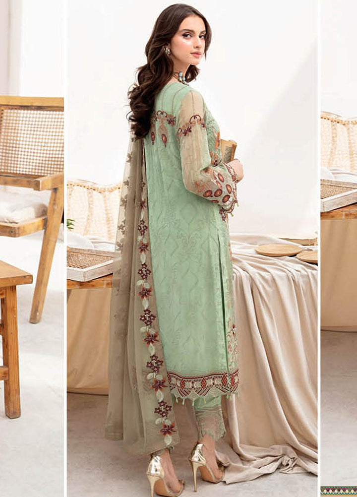 Chevron by Ramsha Embroidered Chiffon Suits Unstitched 3 Piece RSH23-CH7 A-710 - Festive Collection