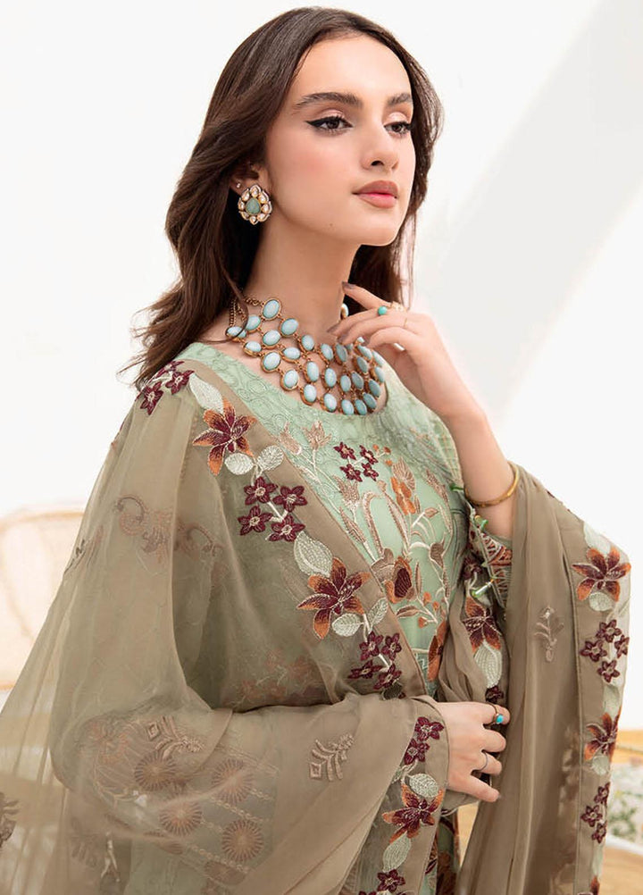 Chevron by Ramsha Embroidered Chiffon Suits Unstitched 3 Piece RSH23-CH7 A-710 - Festive Collection
