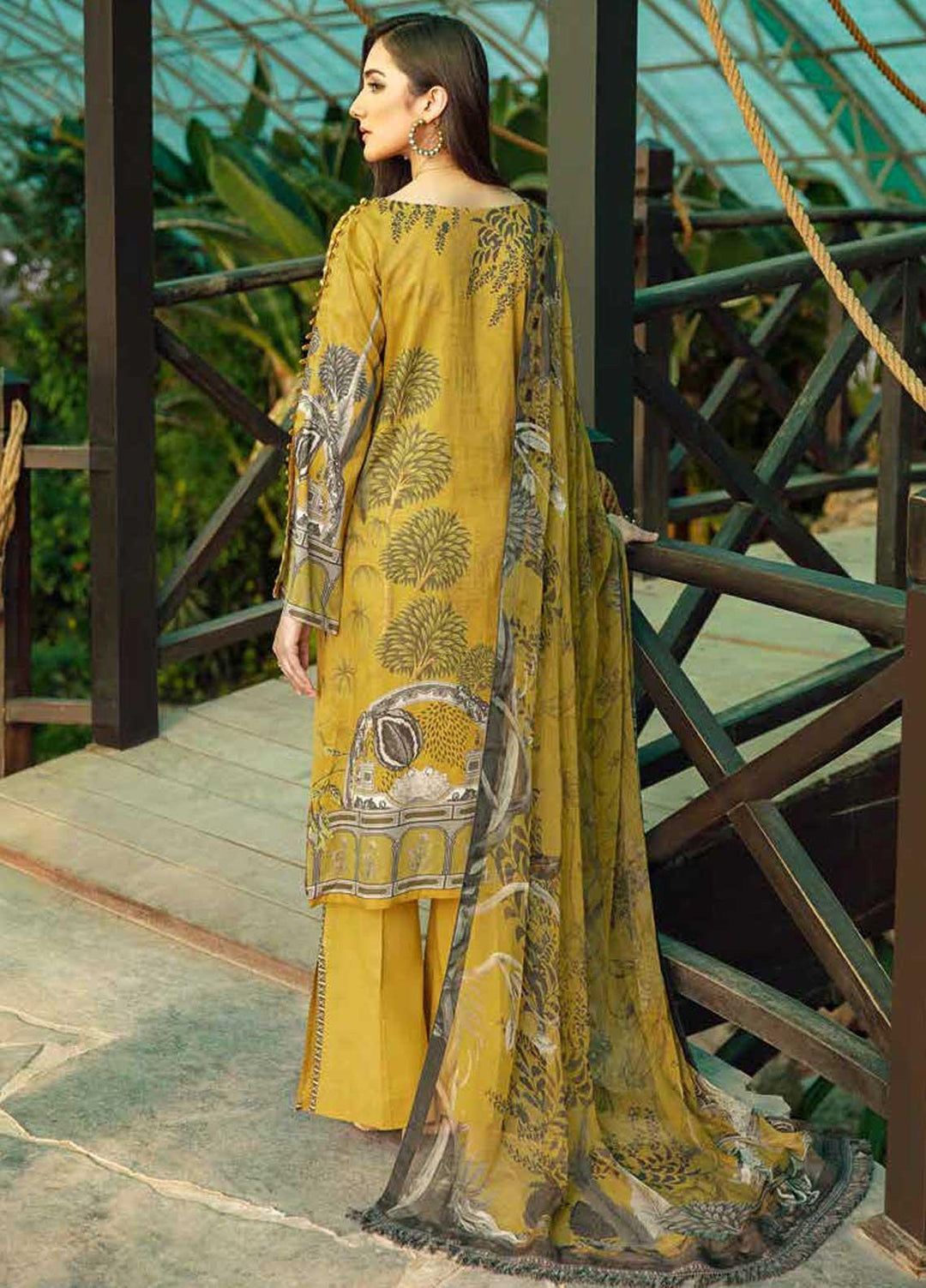 Chevron by Ramsha Embroidered Lawn Suits Unstitched 3 Piece RSH21-CH5 506 - Luxury Collection